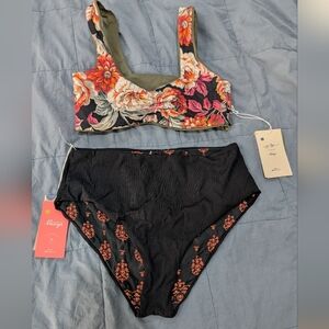 NWT Maaji Black and Floral Bikini